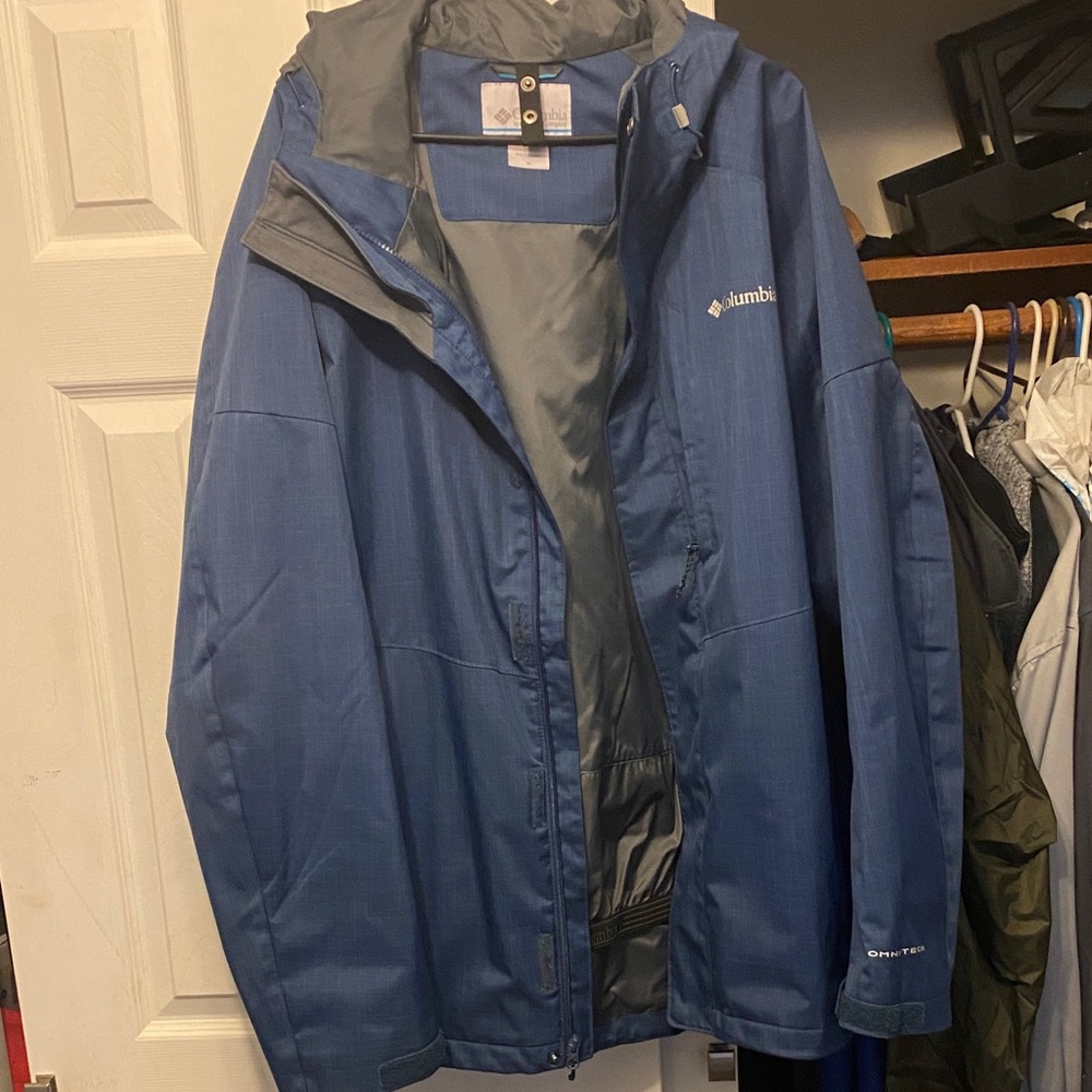 Columbia whirlibird iv Men's Blue Waterproof Jacket no inner lining